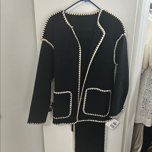 Elegant Black and White Women's Jacket
